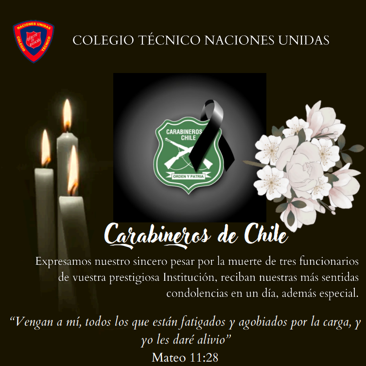 Condolencias Carabineros de Chile